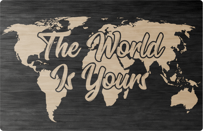 Metal Credit Cards Design - The World Is Yours