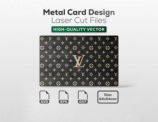 Metal Credit Cards Design - Louis Vuitton Pattern