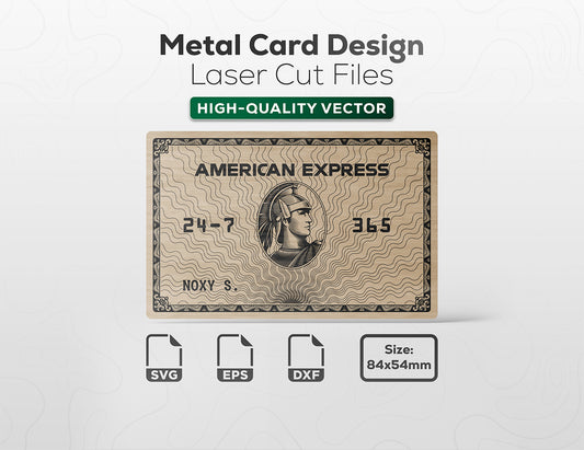 Metal Credit Cards Design - AMX 24 7