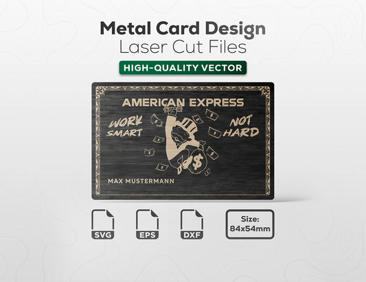Metal Credit Cards Design - AMX Work Smart Not Hard