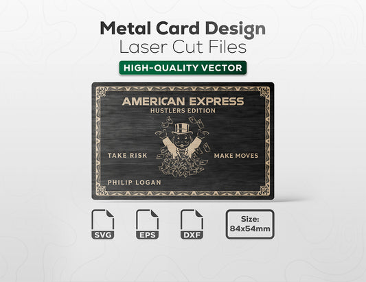 Metal Credit Cards Design - AMX Hustlers Edition