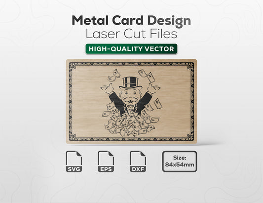 Metal Credit Cards Design - Monopoly Man
