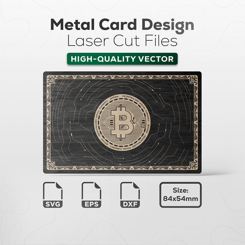 Metal Credit Cards Design - Bitcoin
