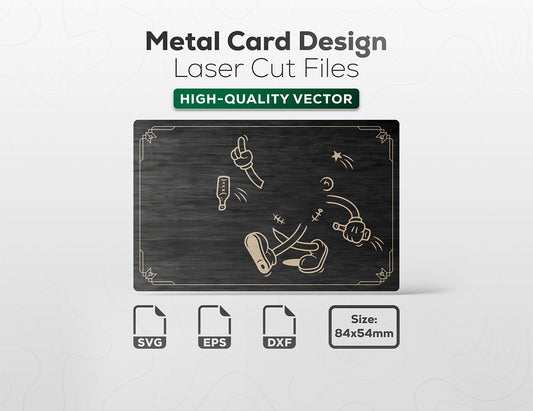 Metal Credit Cards Design - Cartoon