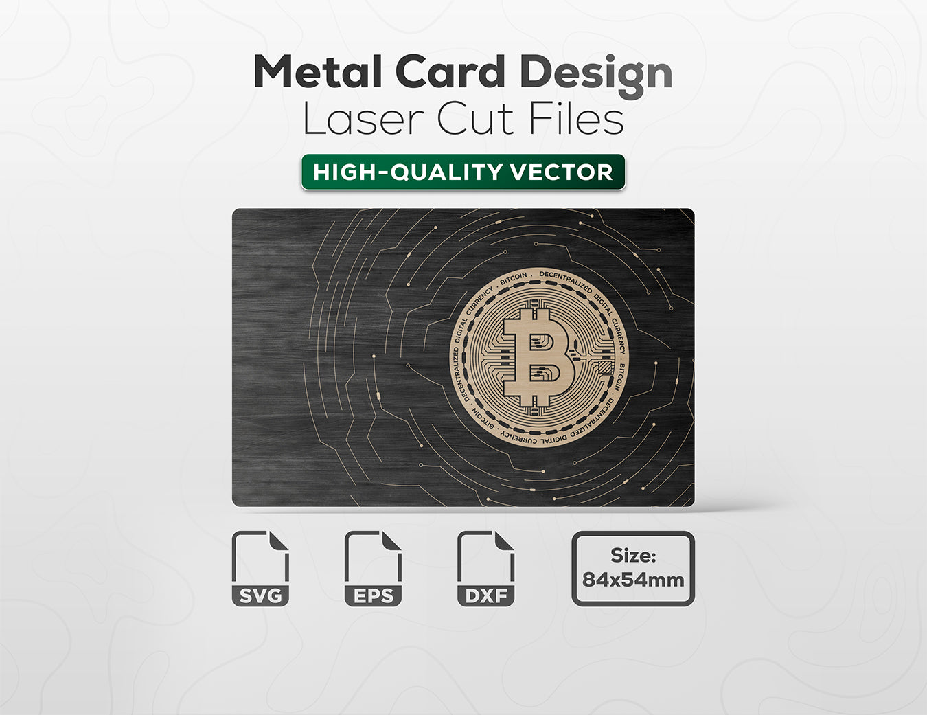 Metal Credit Cards Design - Bitcoin