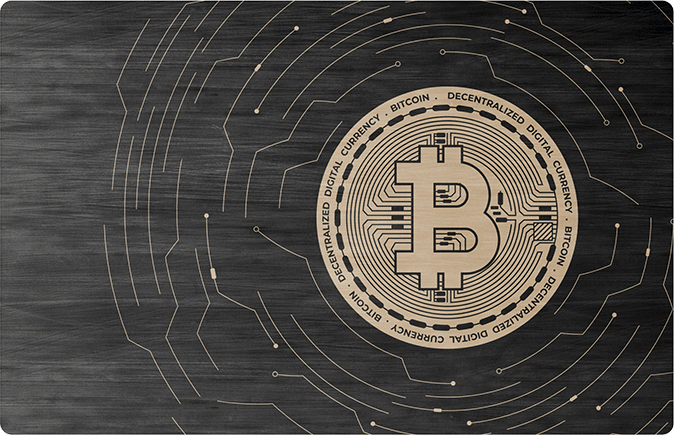 Metal Credit Cards Design - Bitcoin