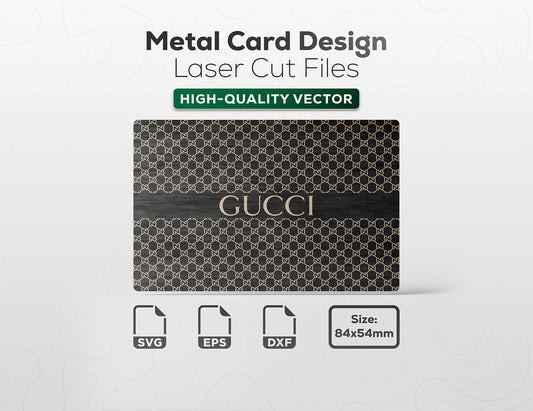 Metal Credit Cards Design - Gucci Pattern