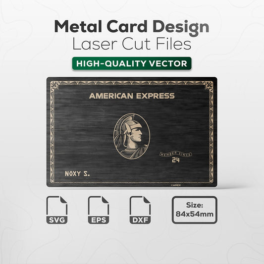 Metal Credit Cards Design - AMX Black