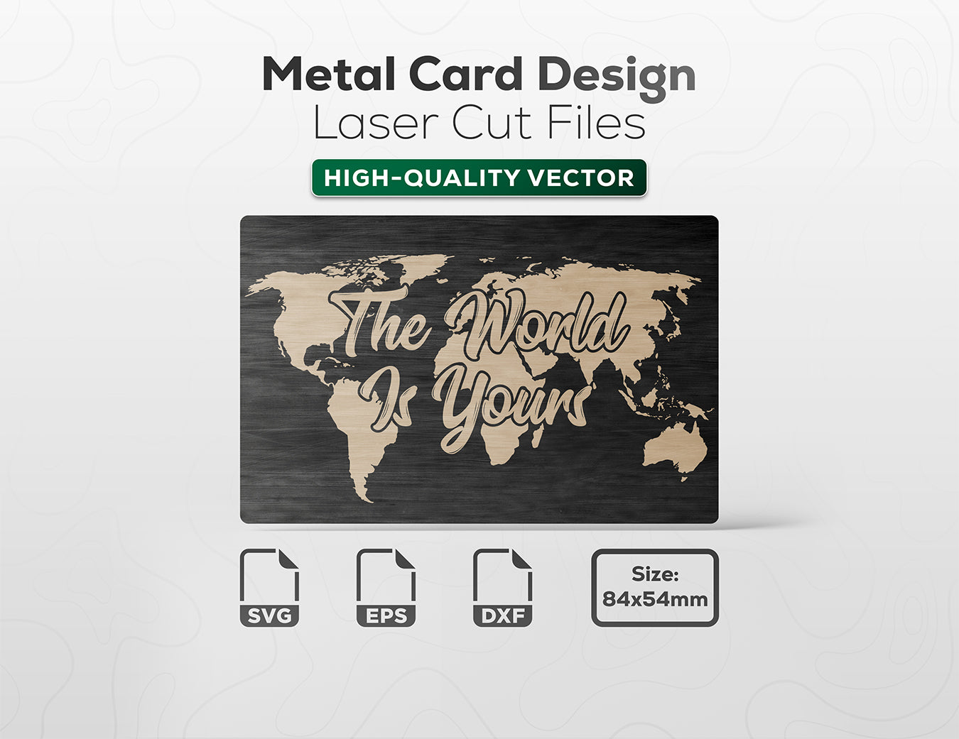 Metal Credit Cards Design - The World Is Yours