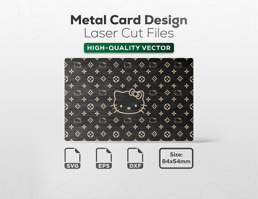 Metal Credit Cards Design - LV + Hello Kity