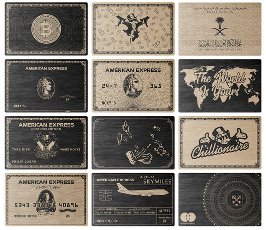 Metal Credit Cards Design - Pro Pack 30