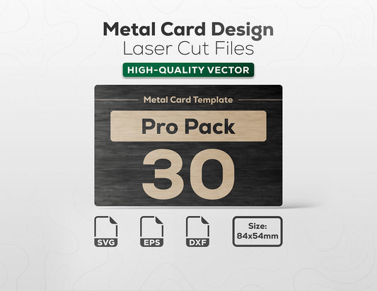 Metal Credit Cards Design - Pro Pack 30